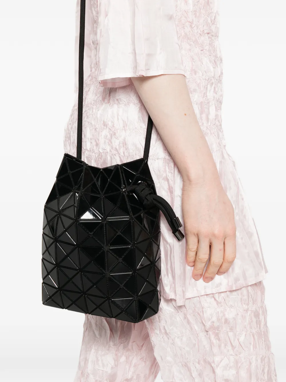 geometric-panel bucket bag