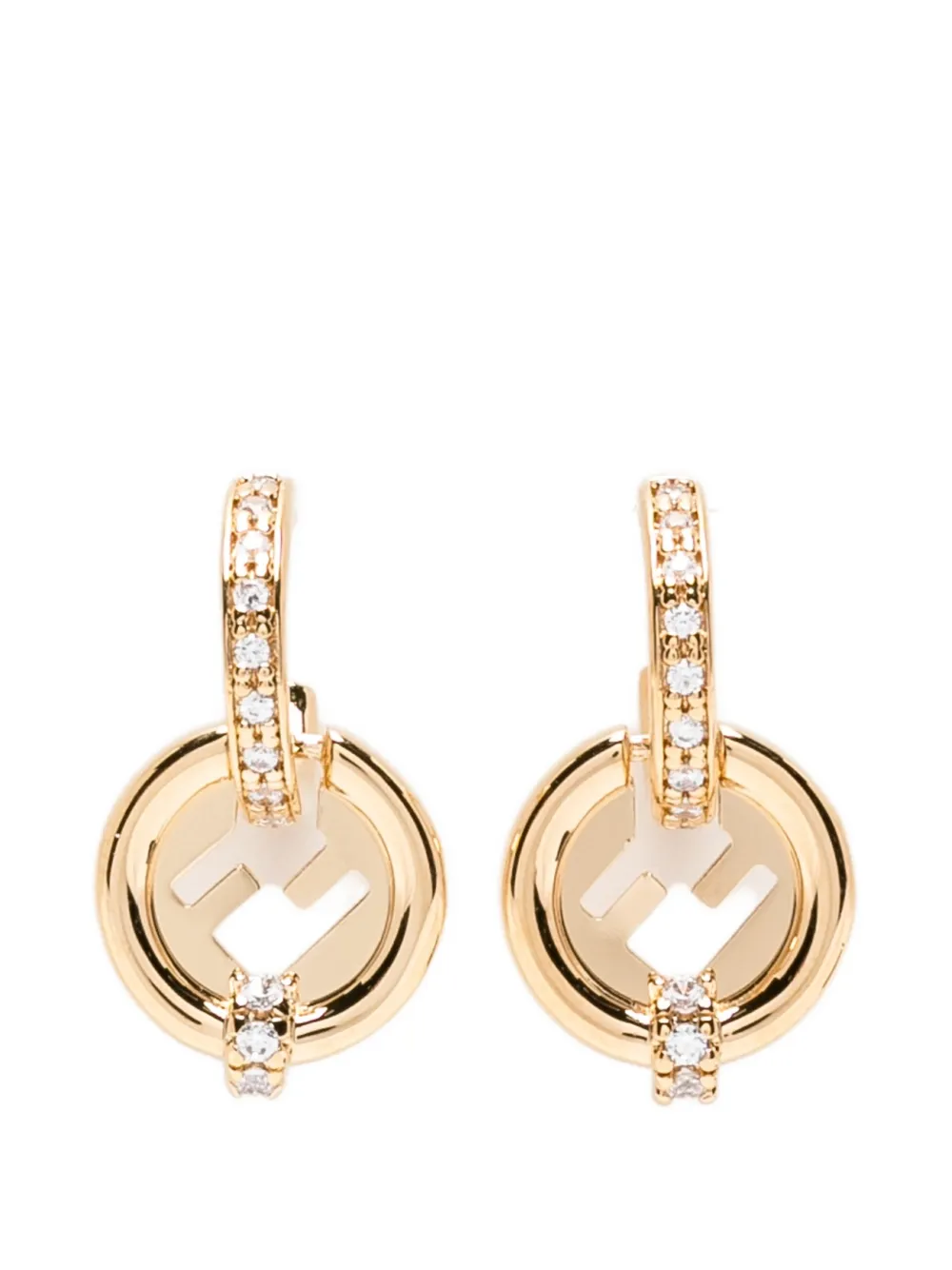 FENDI logo earrings - Oro