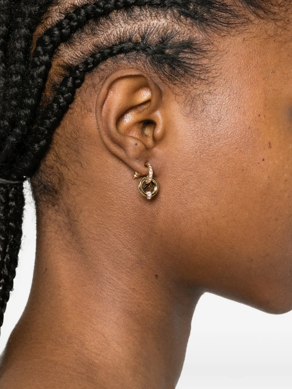  Fendi Pendientes Con Logo - Dorado 