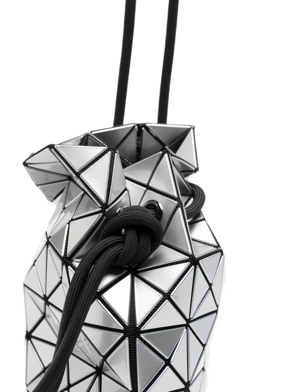 Bao Issey Miyake Shopper met geometrische print en trekkoord Zilver