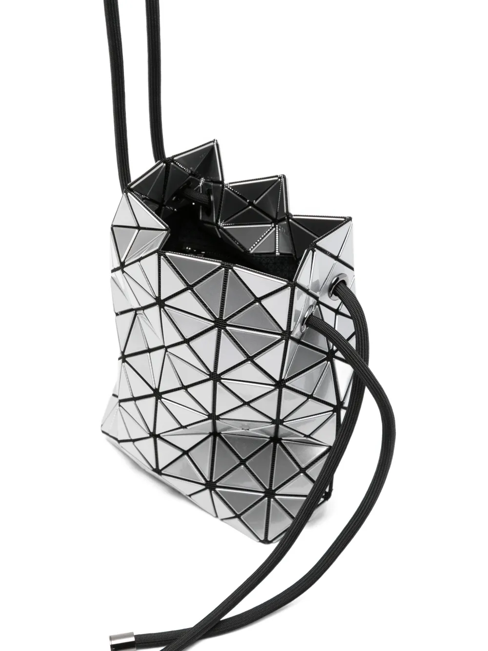 Bao Issey Miyake Shopper met geometrische print en trekkoord Zilver