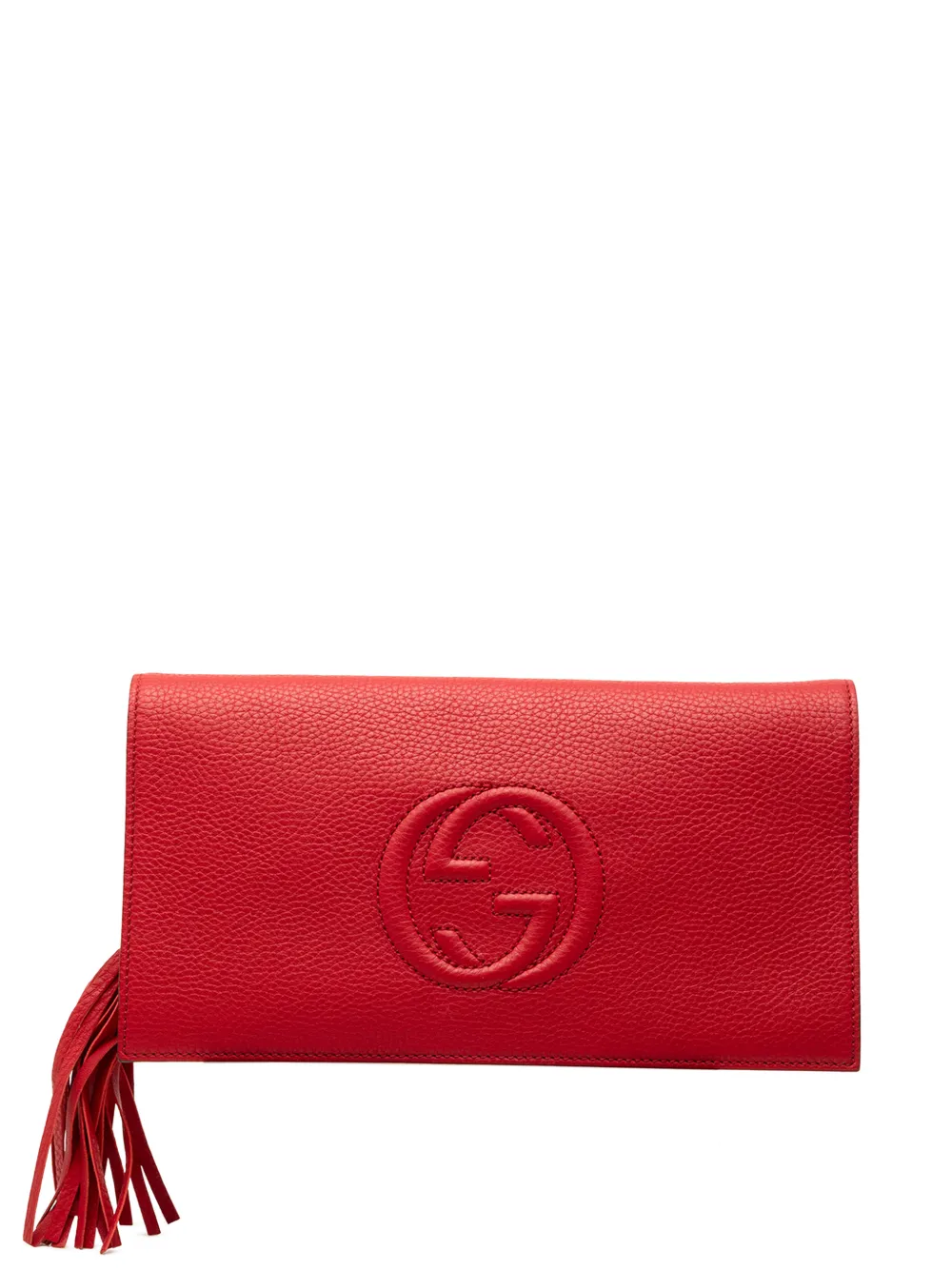 Gucci Pre-Owned 2000-2015 Leather Soho Disco clutch bag - Rosso