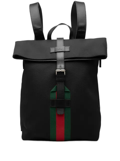 Gucci Pre-Owned 2000-2015 Canvas Techno Web Fold Over backpack
