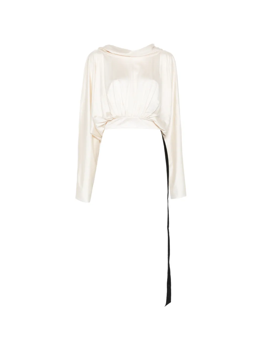 Rick Owens DRKSHDW gathered-detail hoodie - Toni neutri