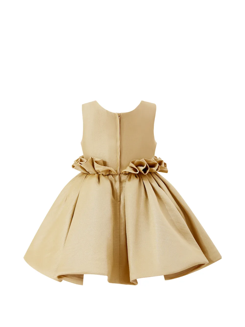 Tulleen Jurk met ruche taille Goud