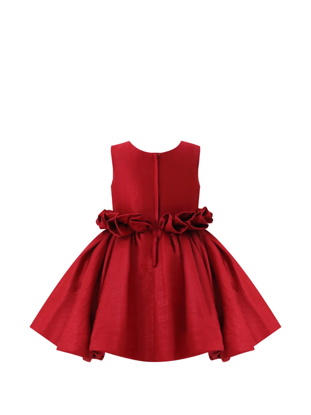 Tulleen Jurk met ruche taille Rood