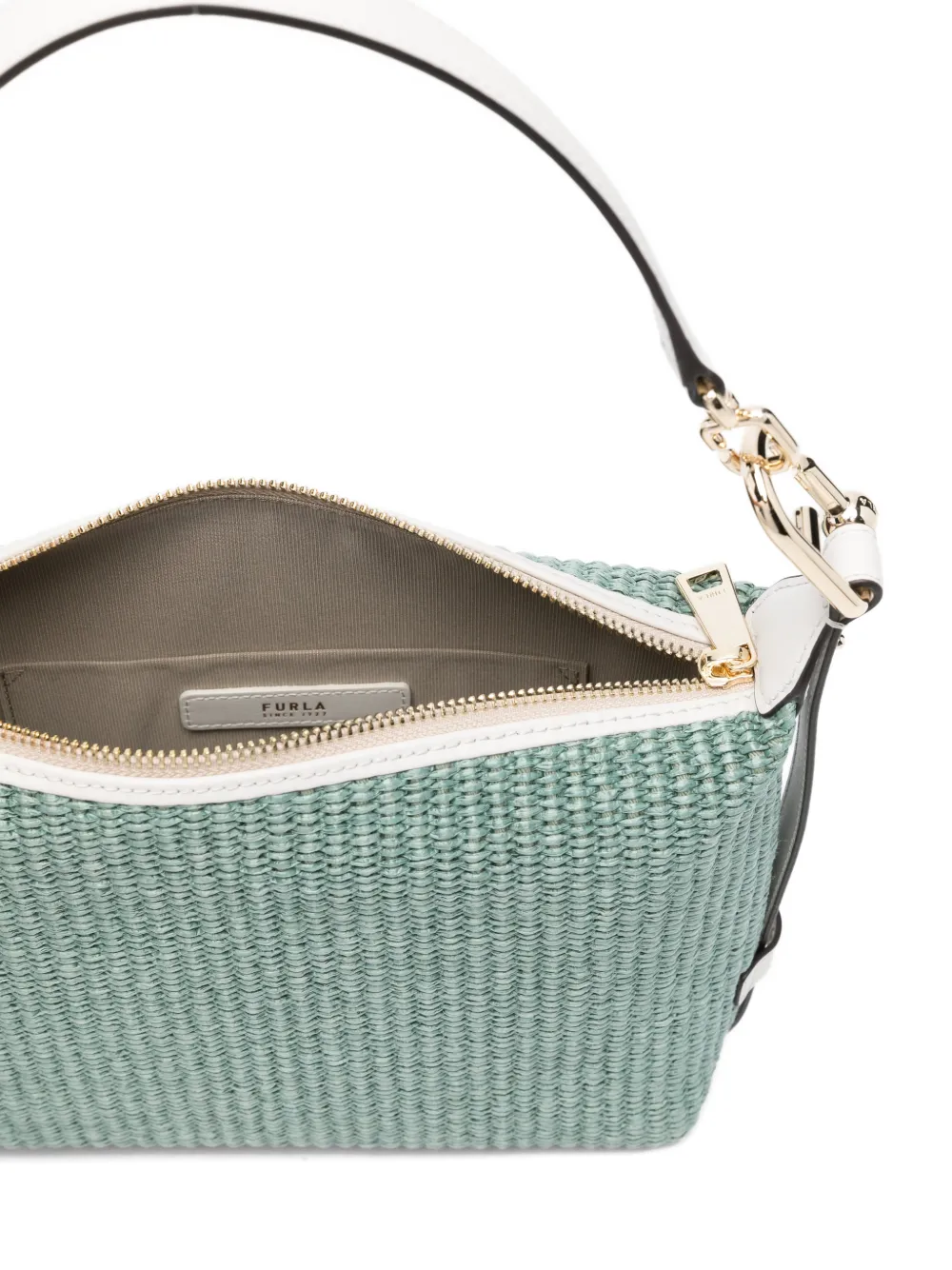 Furla Geweven schoudertas met band Groen
