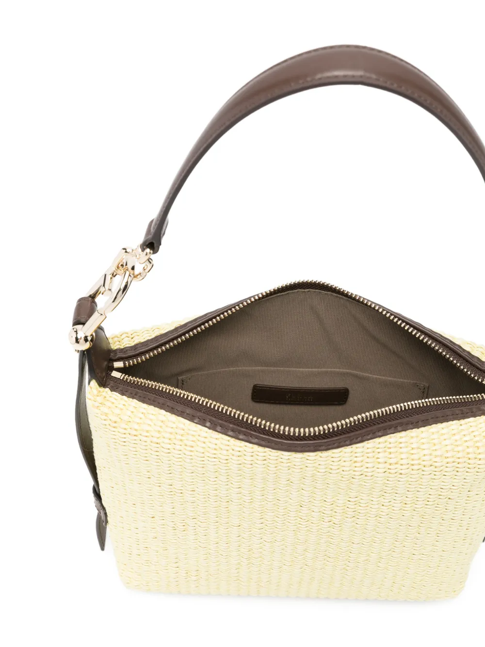 Furla Geweven schoudertas met band Geel