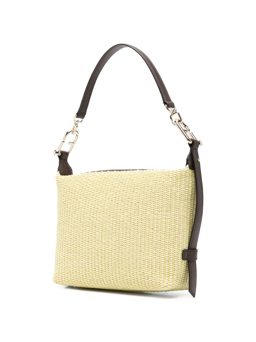 Furla Geweven schoudertas met band Geel