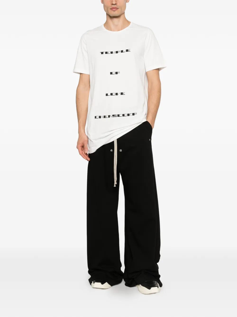 Rick Owens DRKSHDW T-shirt met grafische print Wit
