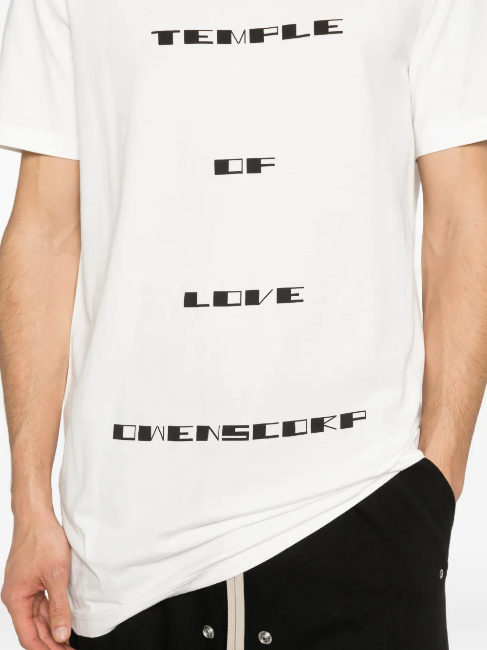 Rick Owens DRKSHDW T-shirt met grafische print Wit