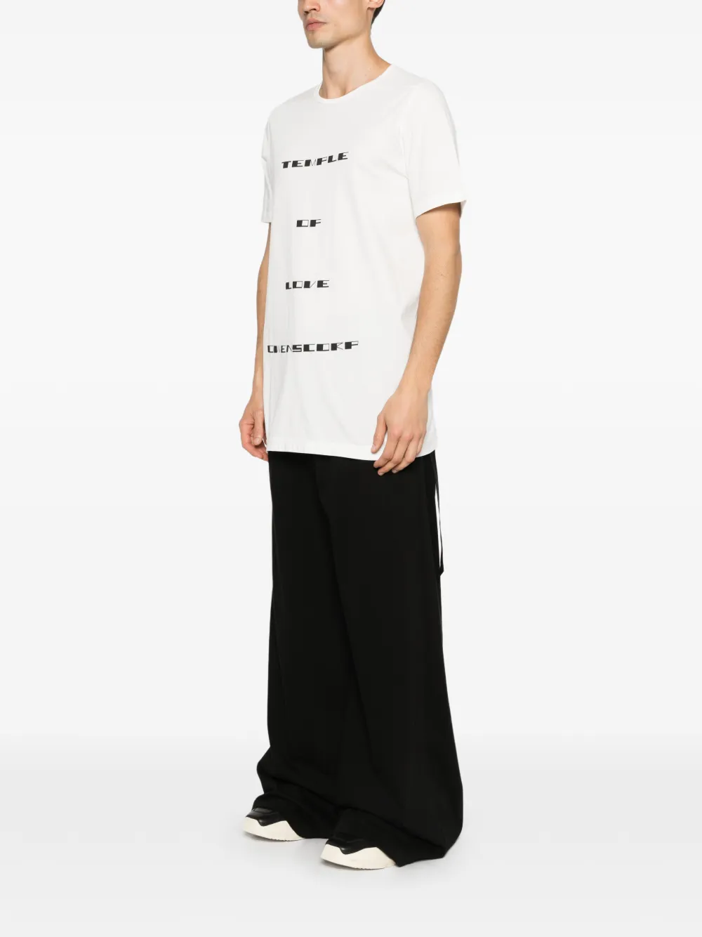 Rick Owens DRKSHDW T-shirt met grafische print Wit