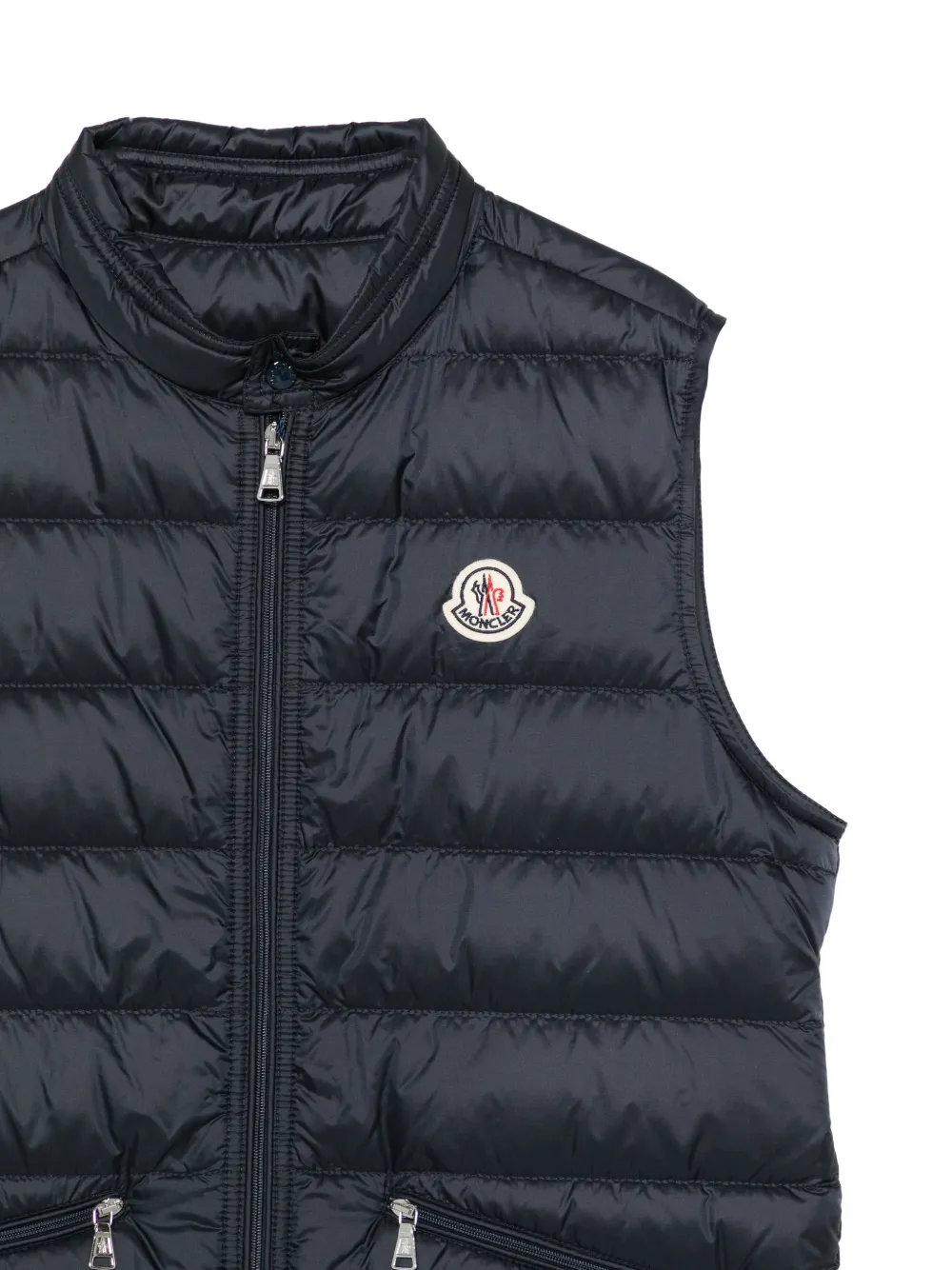  Moncler Enfant Logo-patch Padded Gilet - Blue 
