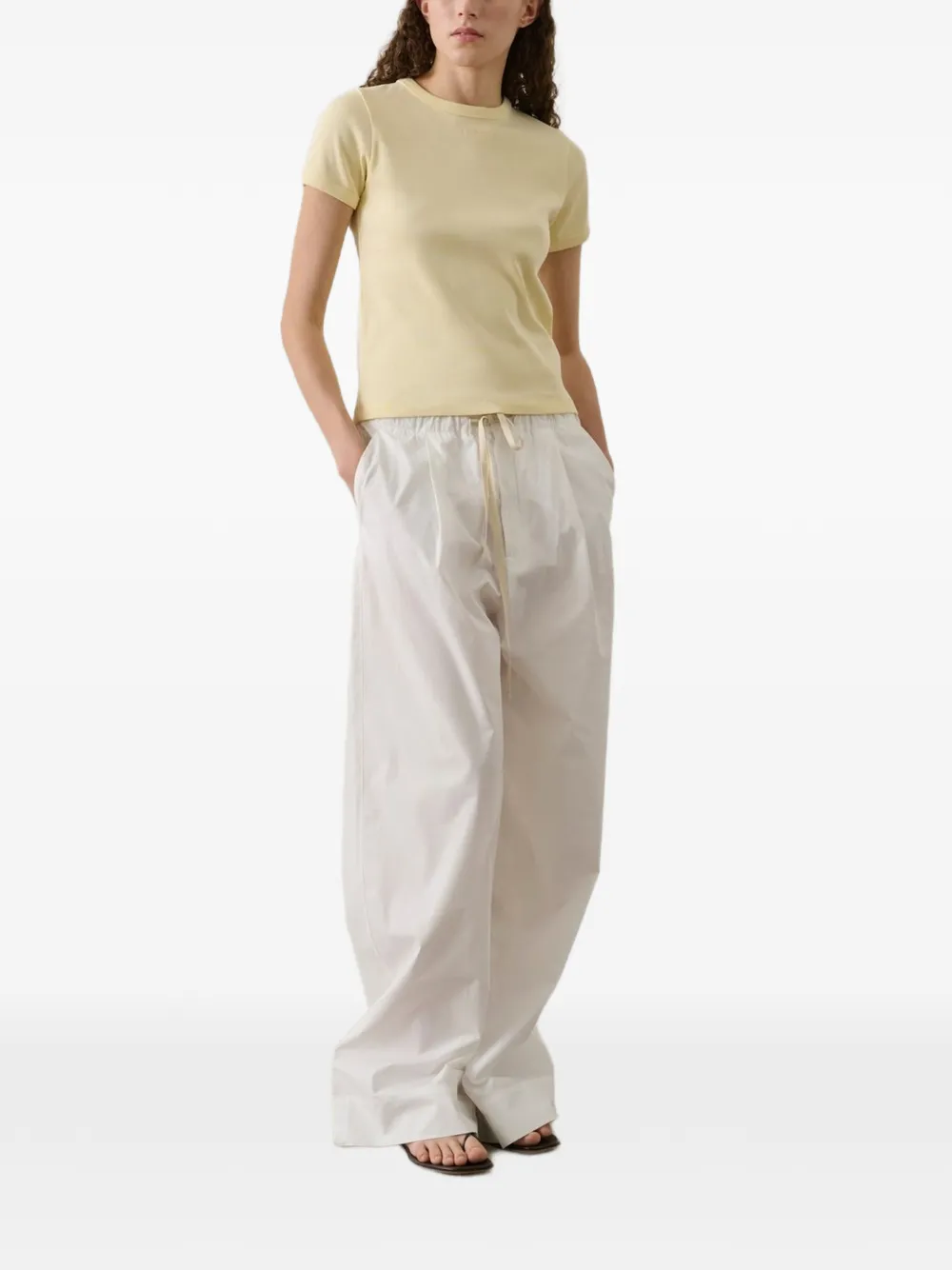 Soeur Aristide T-shirt met ronde hals Geel