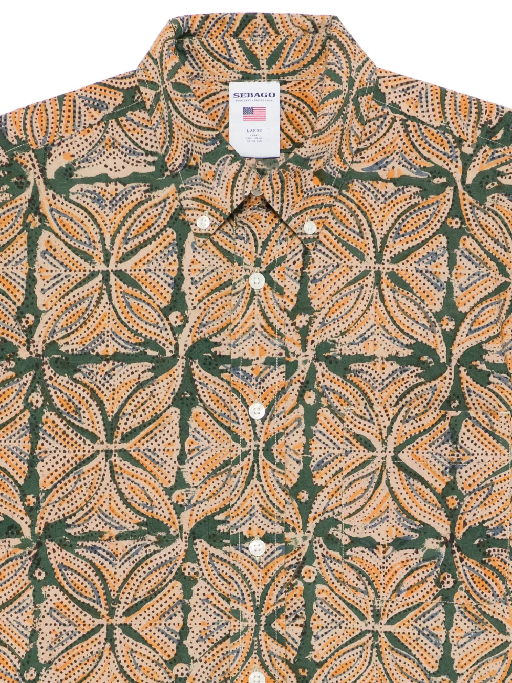  Sebago Littlerriver Buttoned Pattern Shirt - Blue 