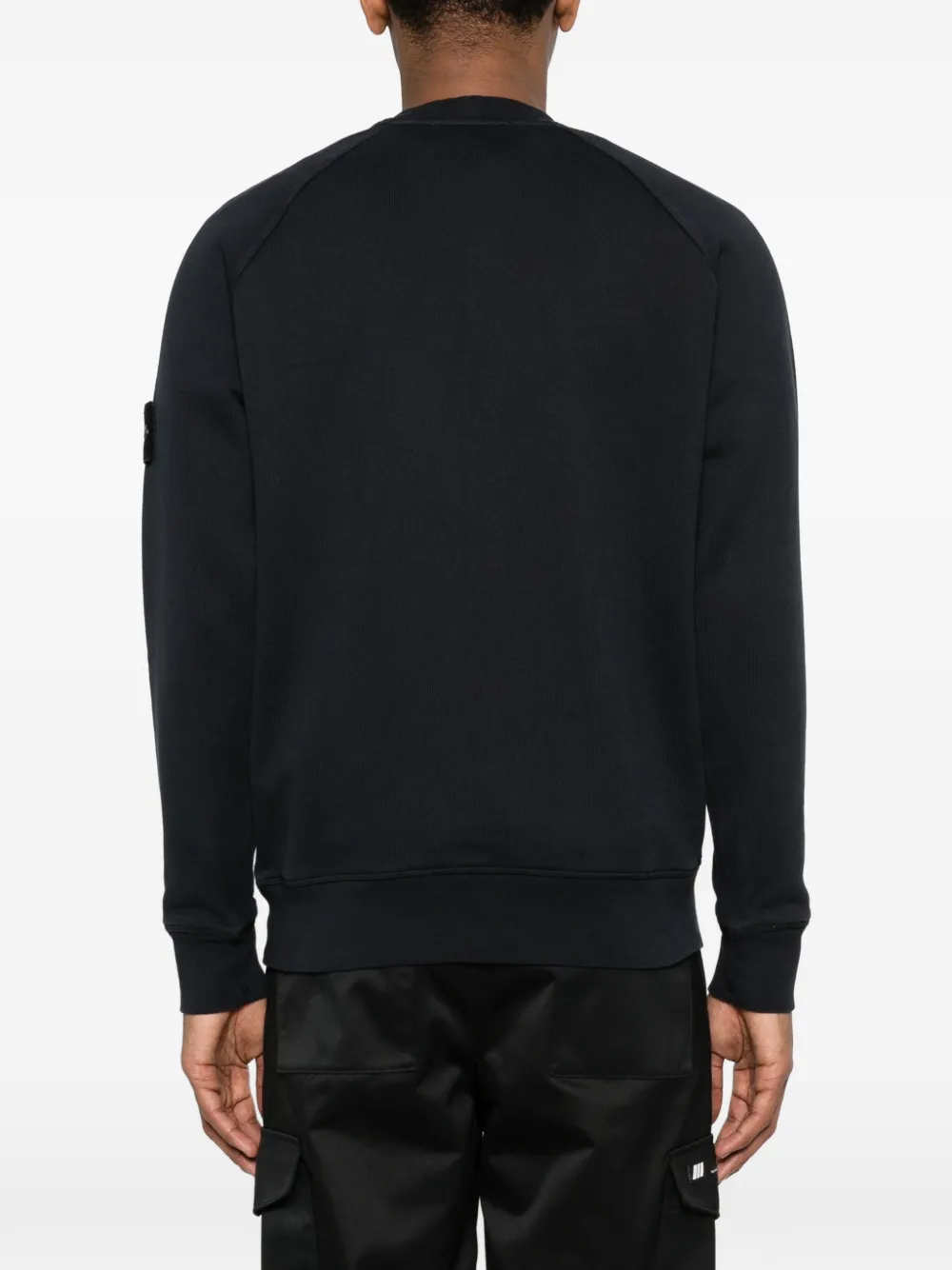 Stone Island Katoenen sweater met Compass-logopatch Blauw