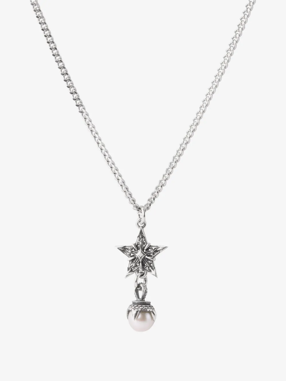 Emanuele Bicocchi Stella pearl-pendant necklace | Silver | Image 1