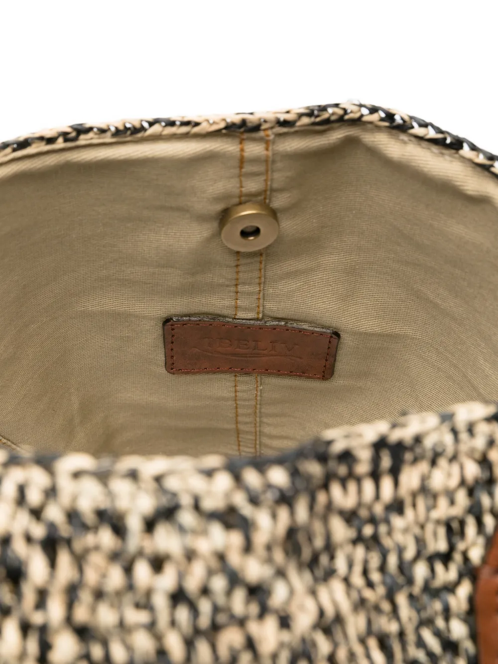 IBELIV Rio raffia shopper met handvat Beige