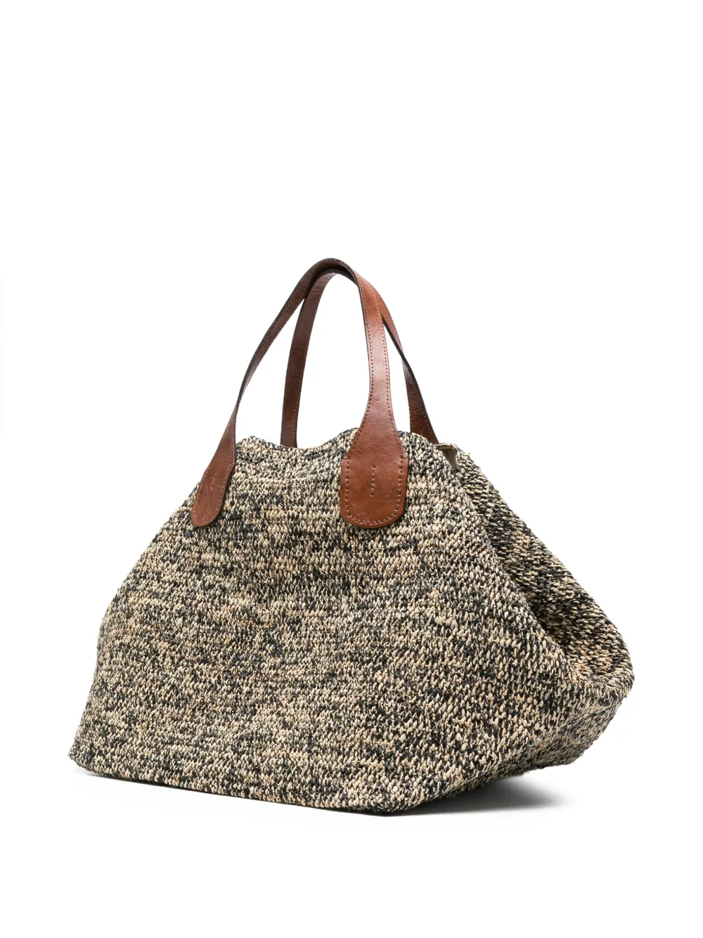 IBELIV Rio raffia shopper met handvat Beige