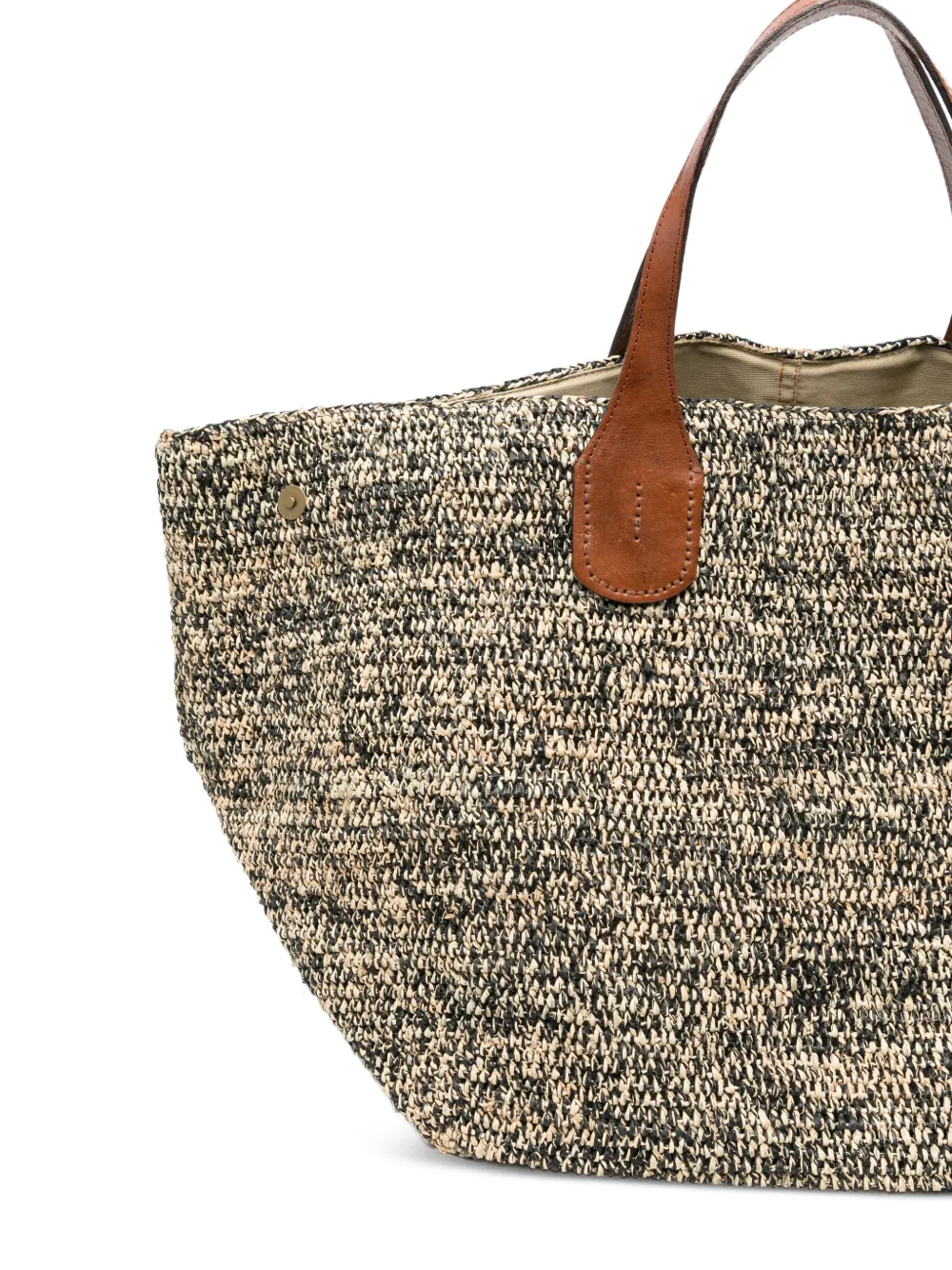 IBELIV Rio raffia shopper met handvat Beige