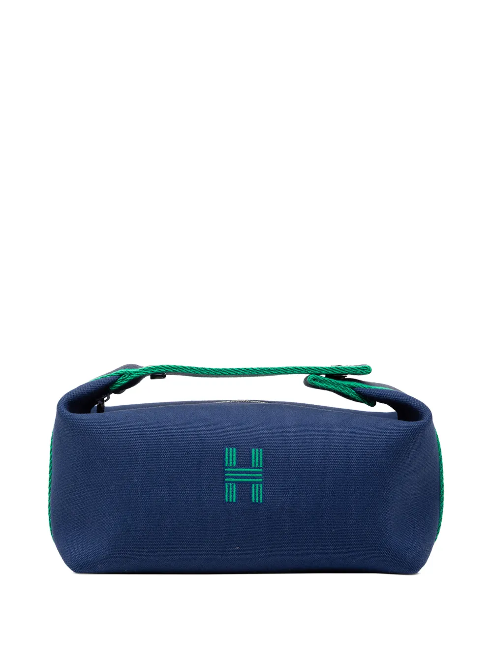 Hermès Pre-Owned 2020-2025 Small Toile Bride A Brac Case vanity bag - Blu