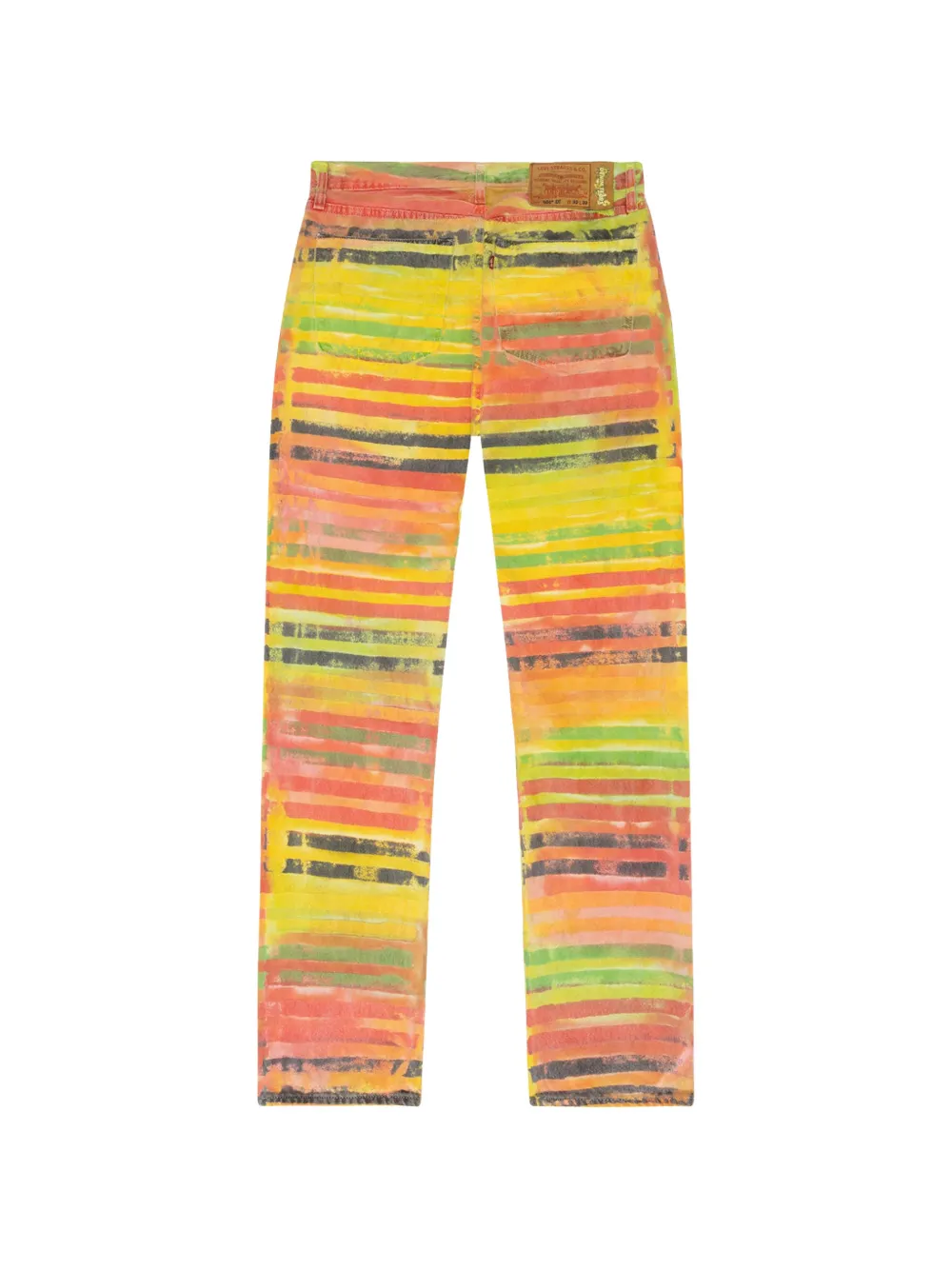 Denim Tears Croton 501 gestreepte jeans Geel