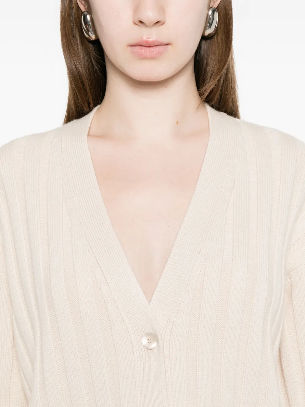 FENDI Geribbeld vest met zakken Beige