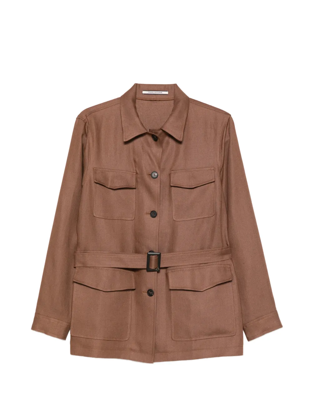 Tagliatore Lauren belted pocket jacket - Marrone