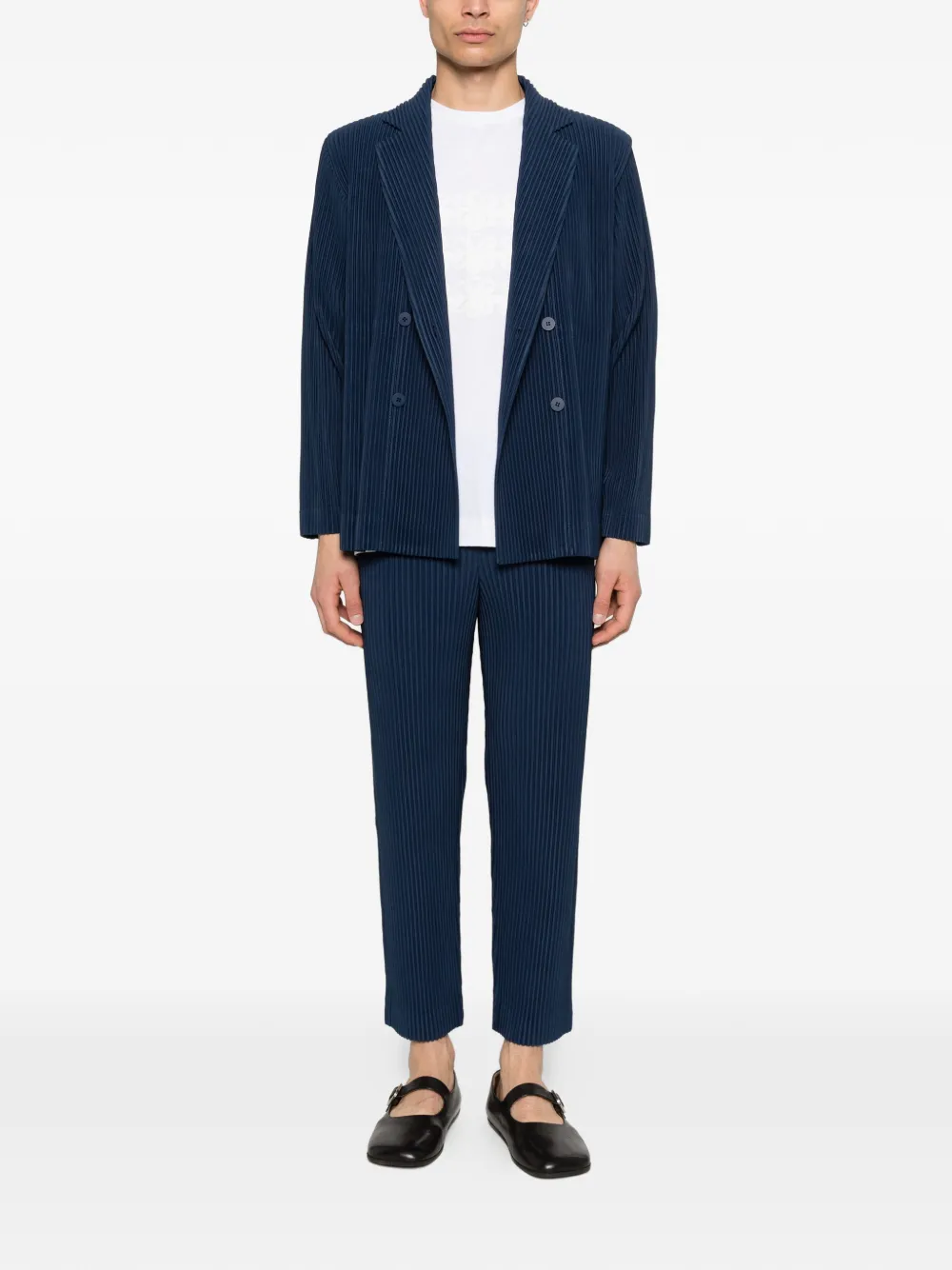 Homme Plissé Issey Miyake Tailored Pleats 1 geplooide pantalon Blauw