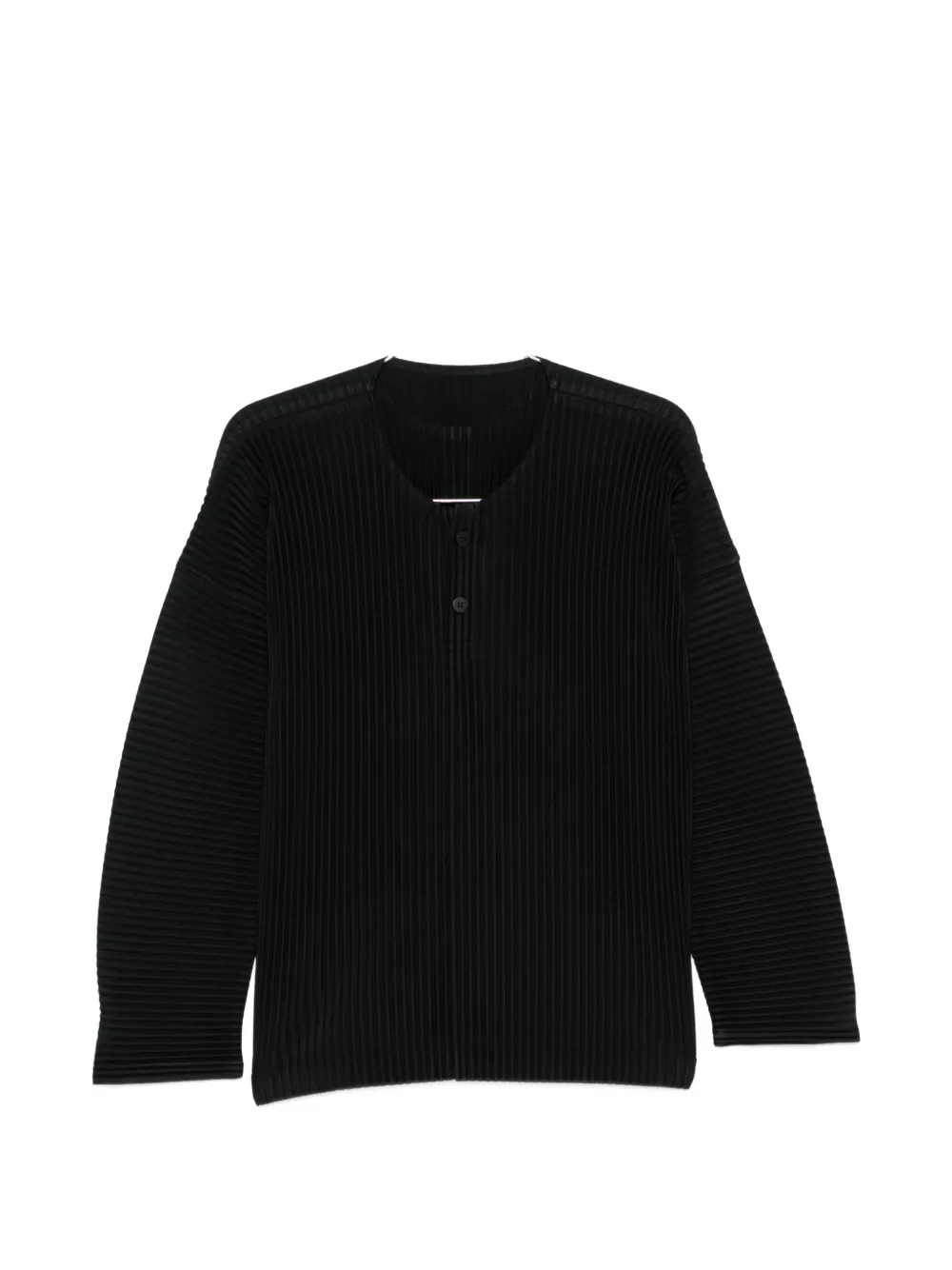 Homme Plissé Issey Miyake Mc February button pleated T-shirt - Nero