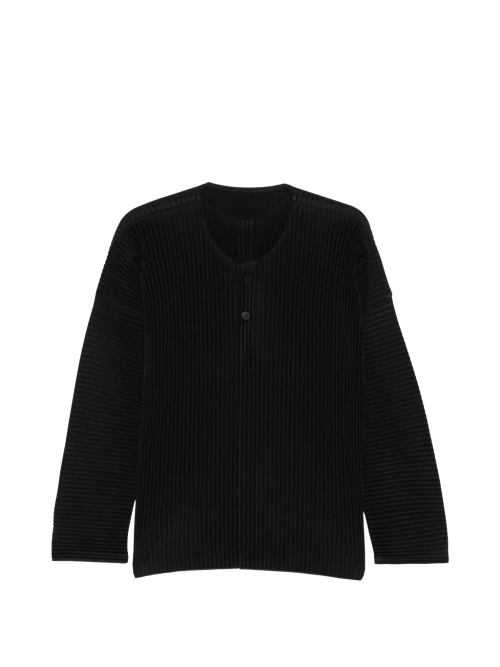 Homme Plissé Issey Miyake Mc February button pleated T-shirt - Nero