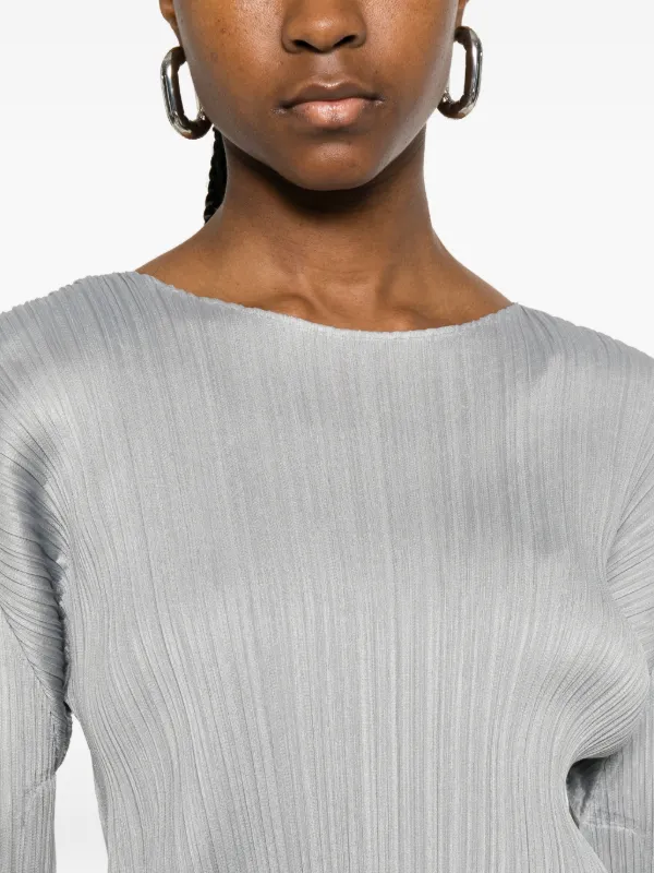 Pleats Please Issey Miyake プリーツ トップ | グレー | FARFETCH JP