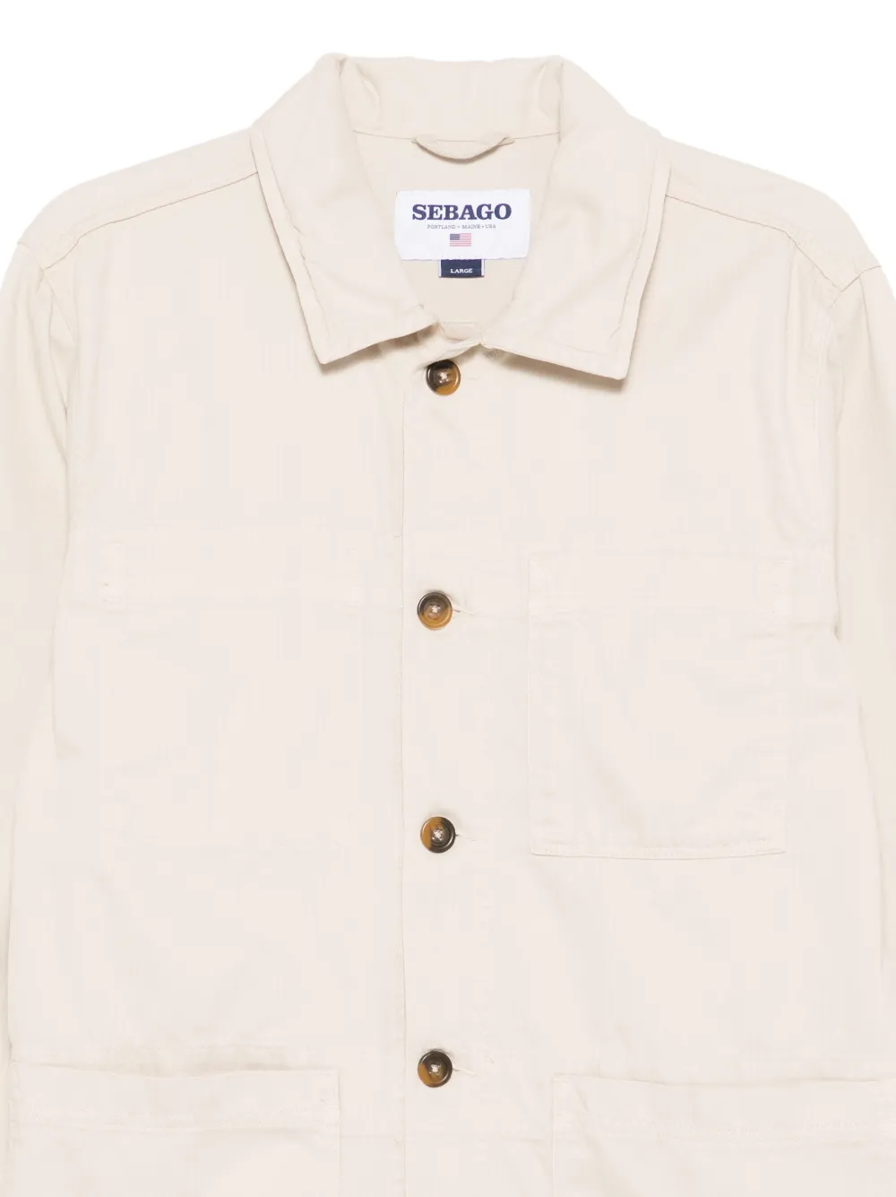  Sebago Button Beige Shirt - Neutrals 