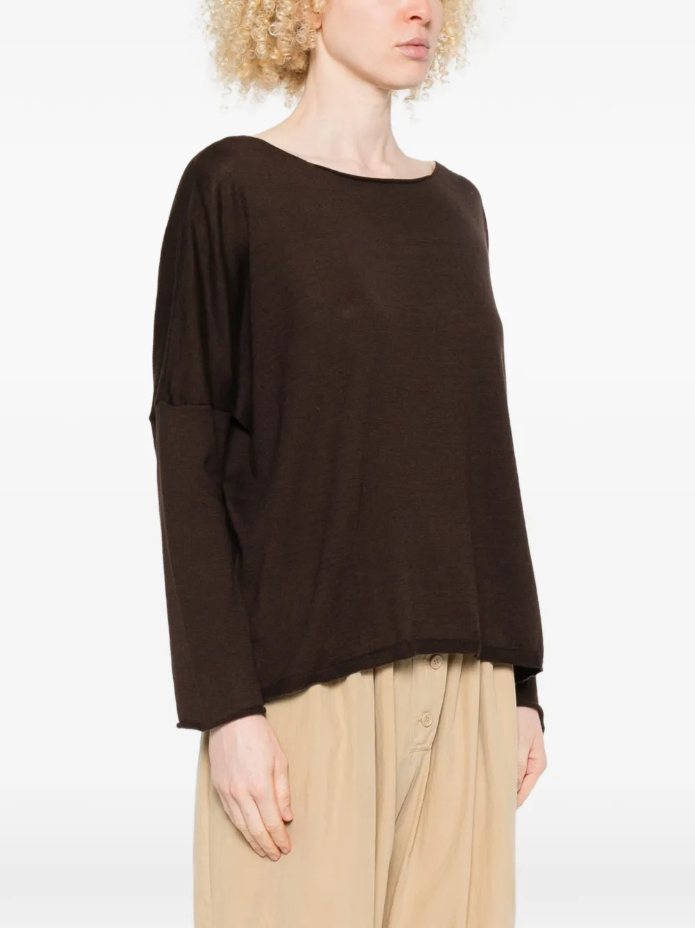  Beyou Long-sleeve Top - Brown 