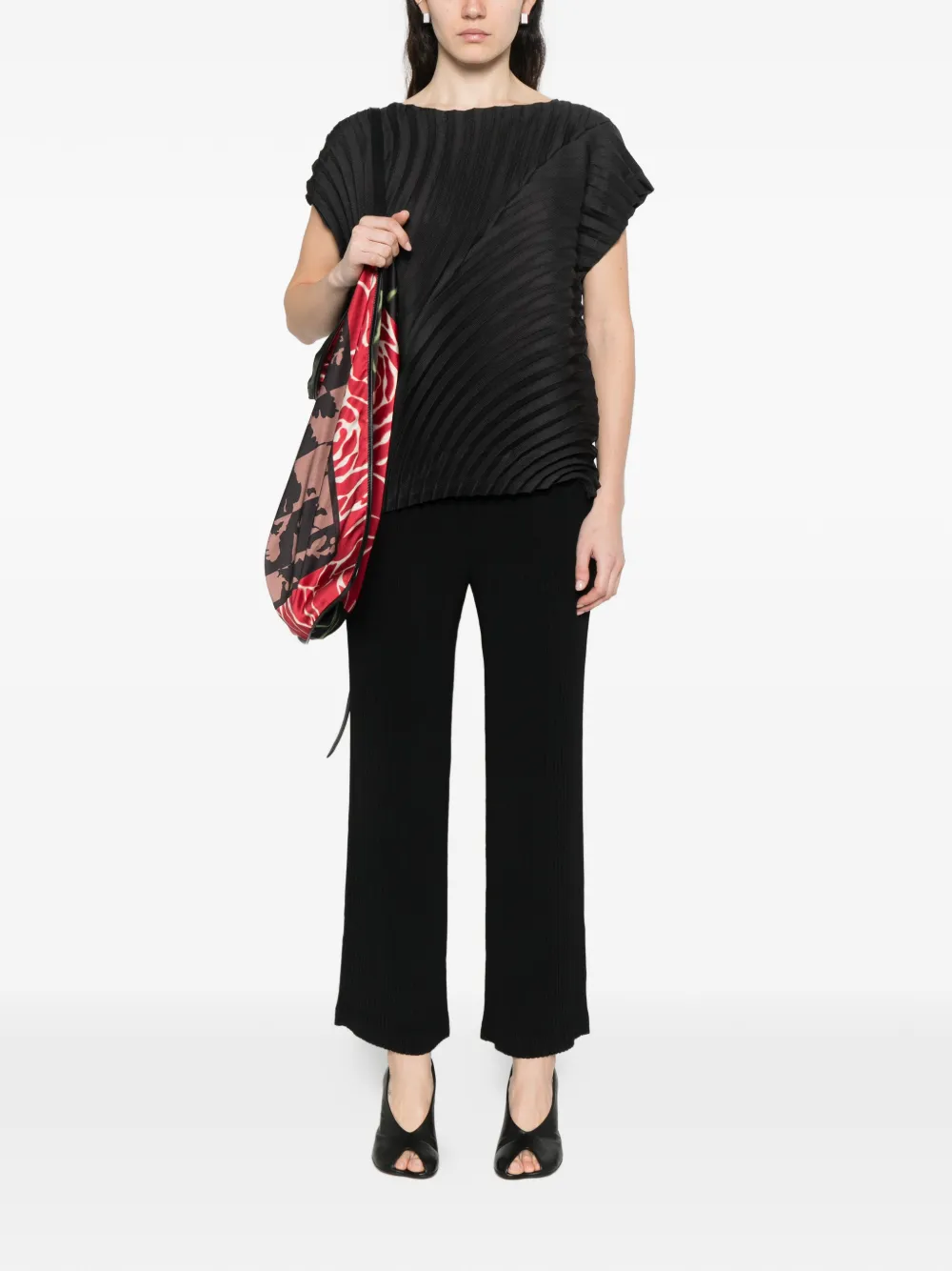  Issey Miyake Ribbed Trousers - Black 
