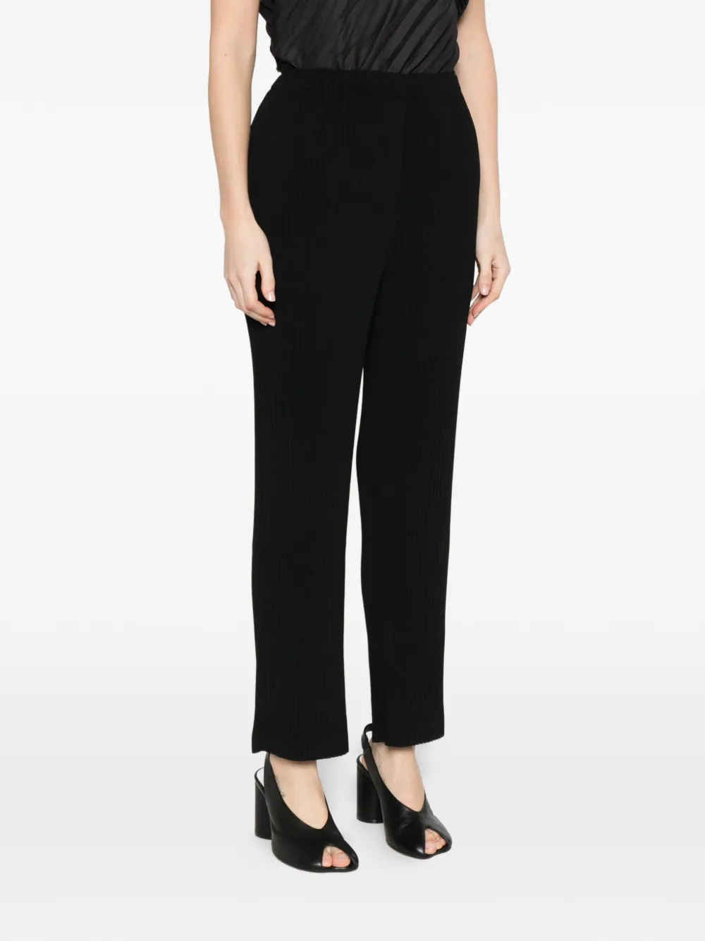  Issey Miyake Ribbed Trousers - Black 