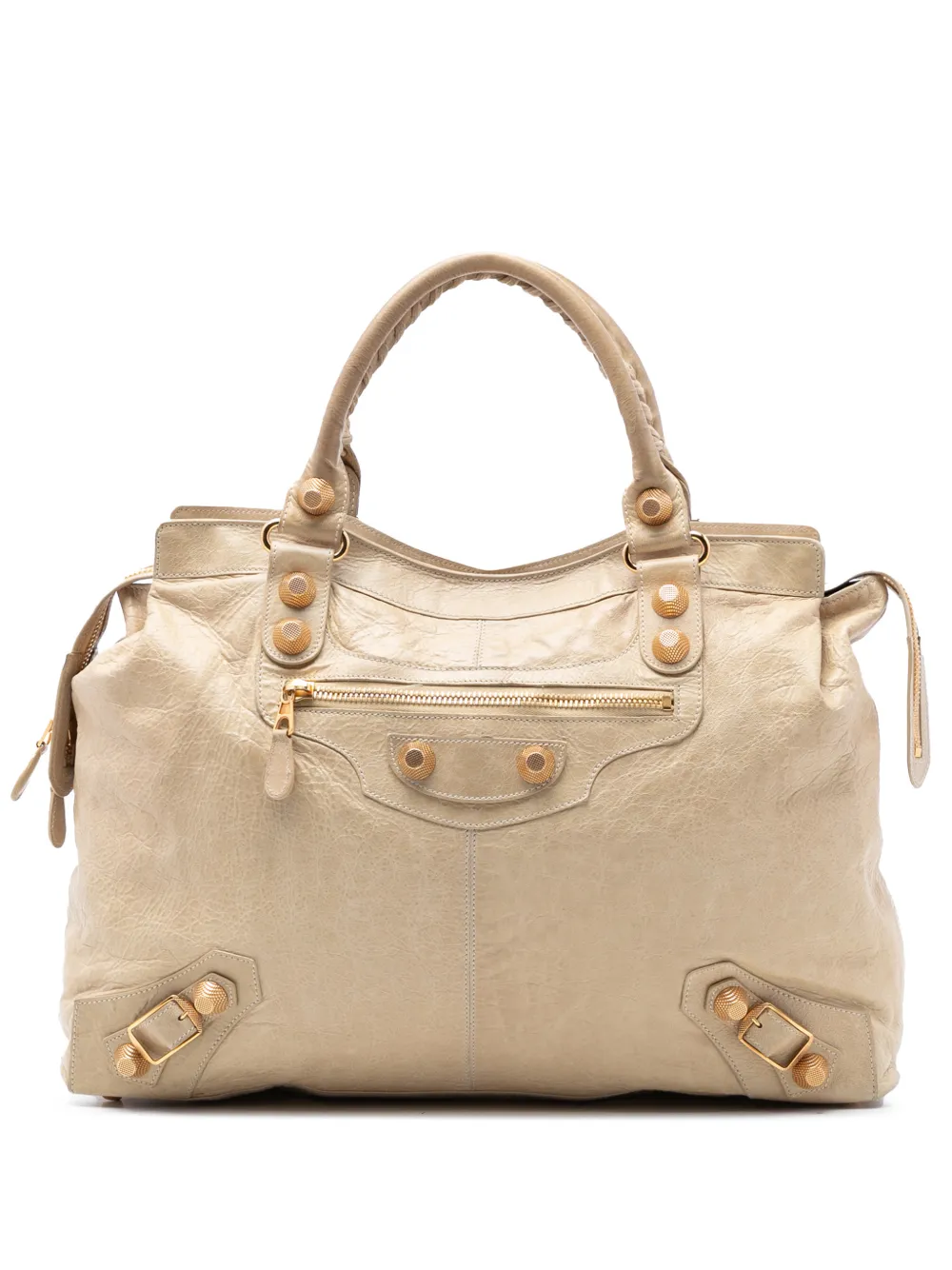 Balenciaga Pre-Owned 2000-2025 Lambskin Motocross Giant 21 RTT Bag travel bag - Marrone