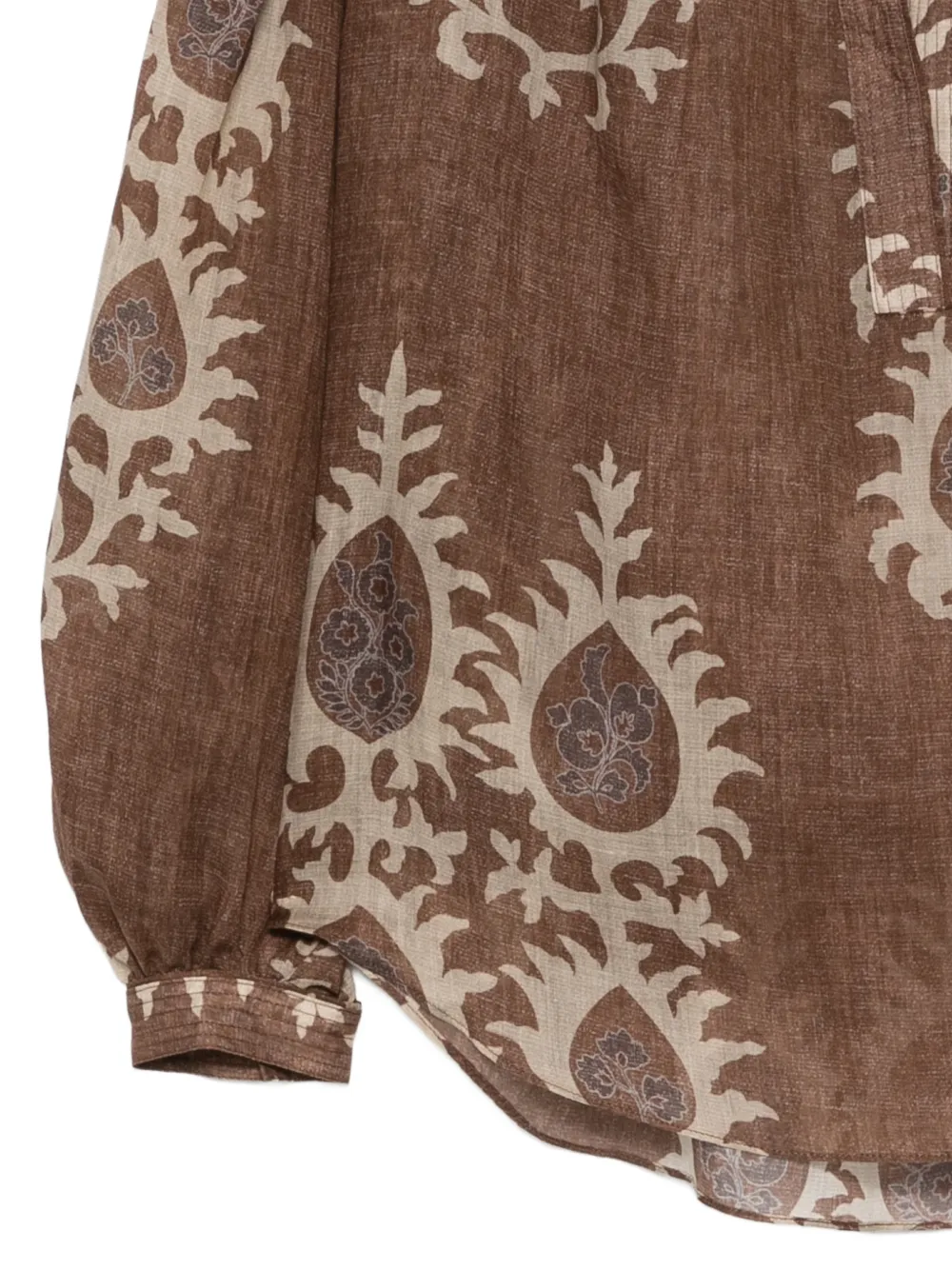  Bazar Deluxe Floral-print Blouse - Brown 