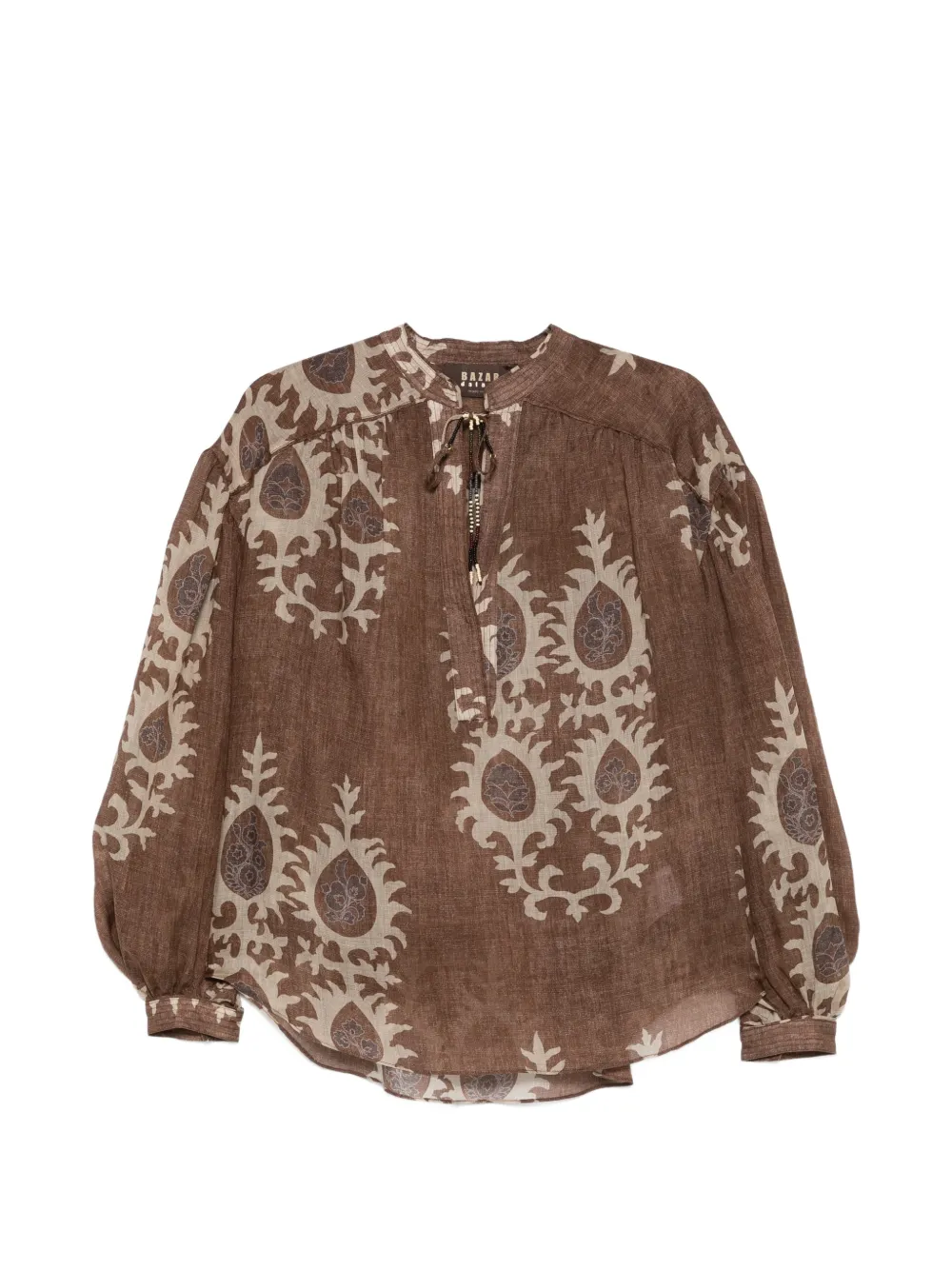Bazar Deluxe floral-print blouse - Marrone