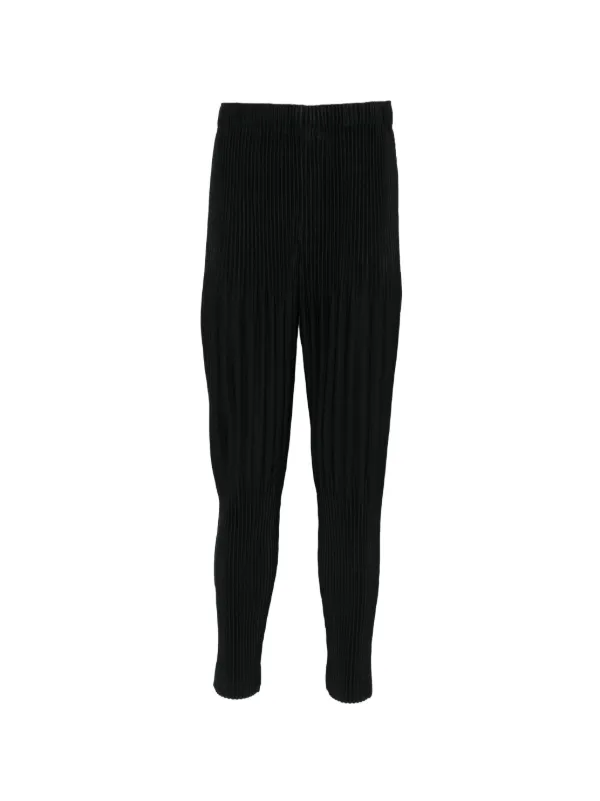 HOMME PLISSE ISSEY MIYAKE テーパードプリーツパンツ Homme Plissé Issey Miyake プリーツ テーパードパンツ | ブラック