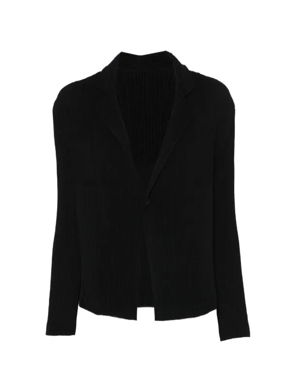 ISSEY MIYAKE フード付きプリーツジャケット Issey Miyake プリーツ ジャケット | ブラック | FARFETCH JP