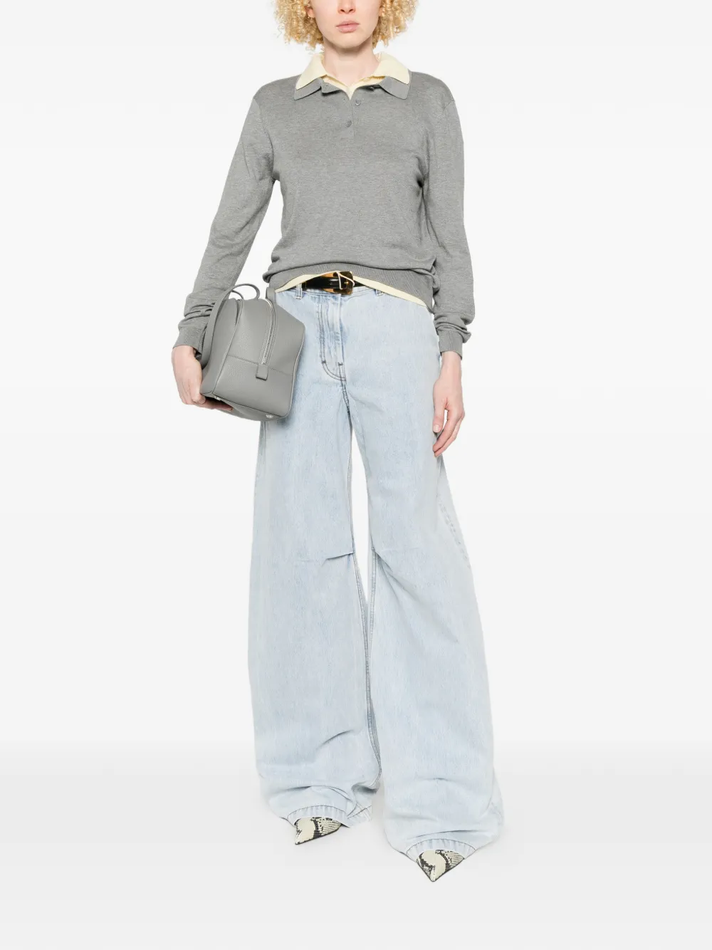 Blue Wide Leg Jeans