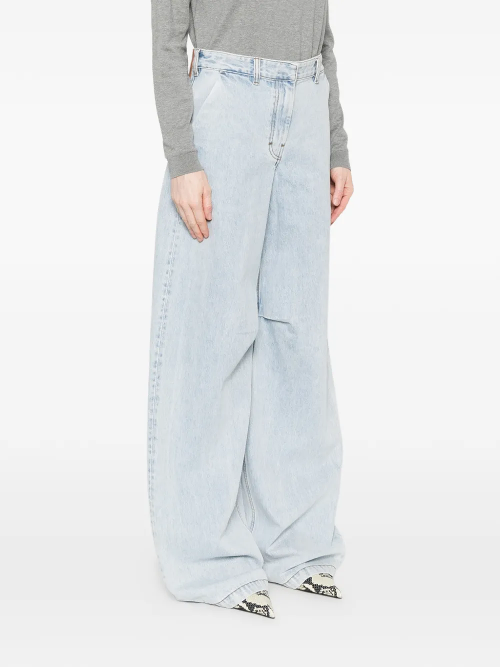 Blue Wide Leg Jeans