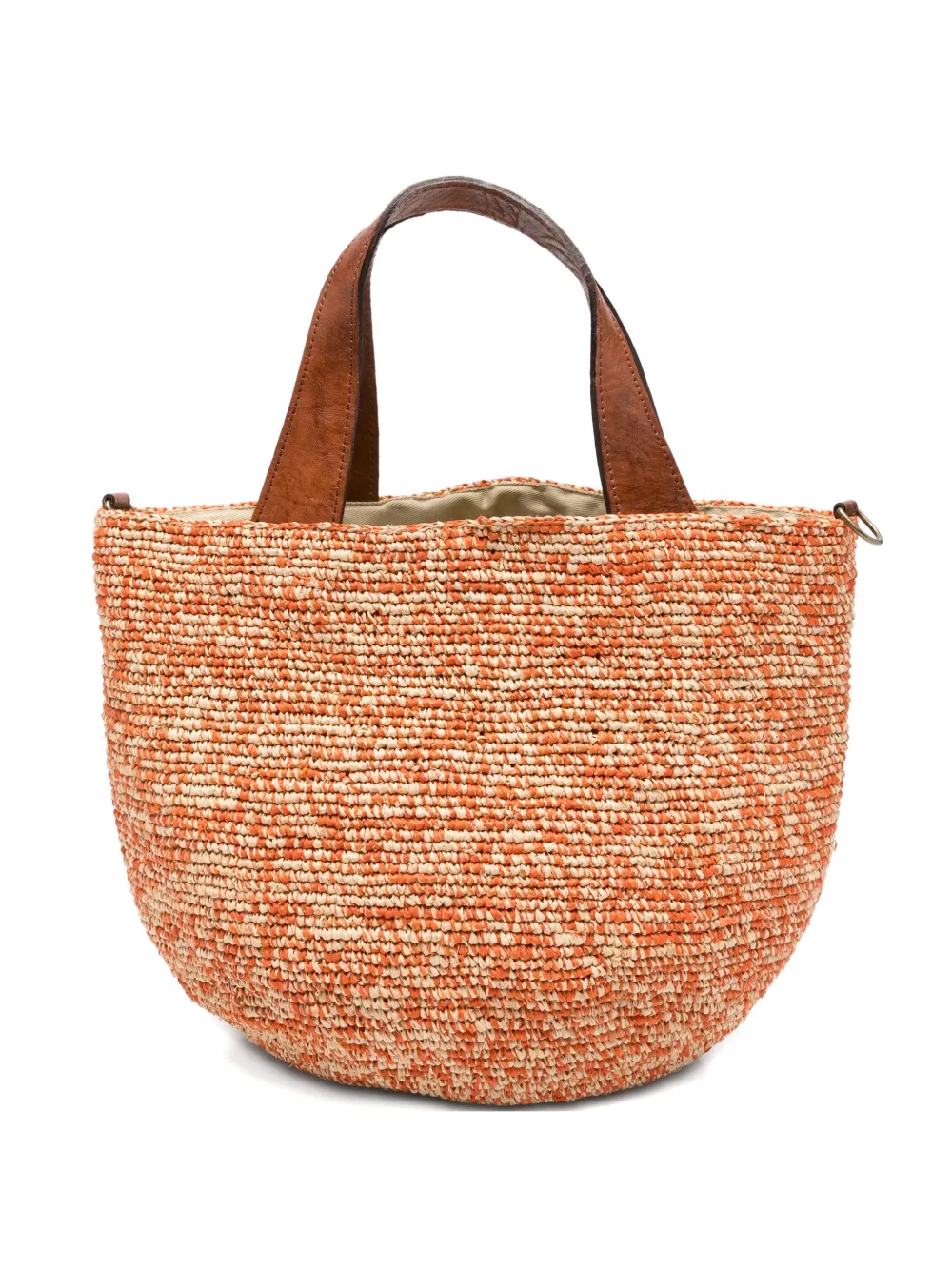IBELIV Mirozy raffia handles tote bag - Arancione