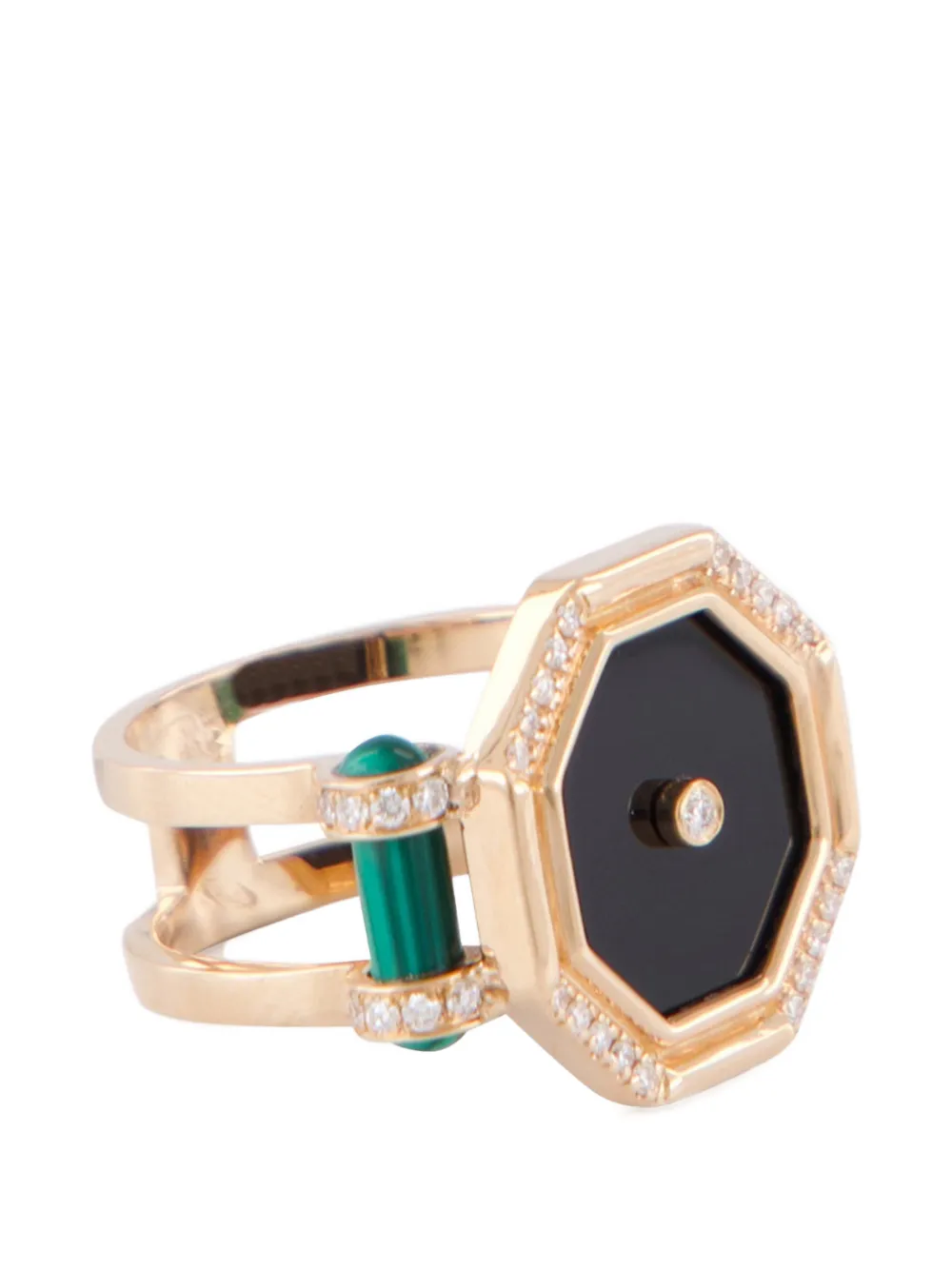  L'atelier Nawbar Hexagon Multi-stone Ring - Pink 