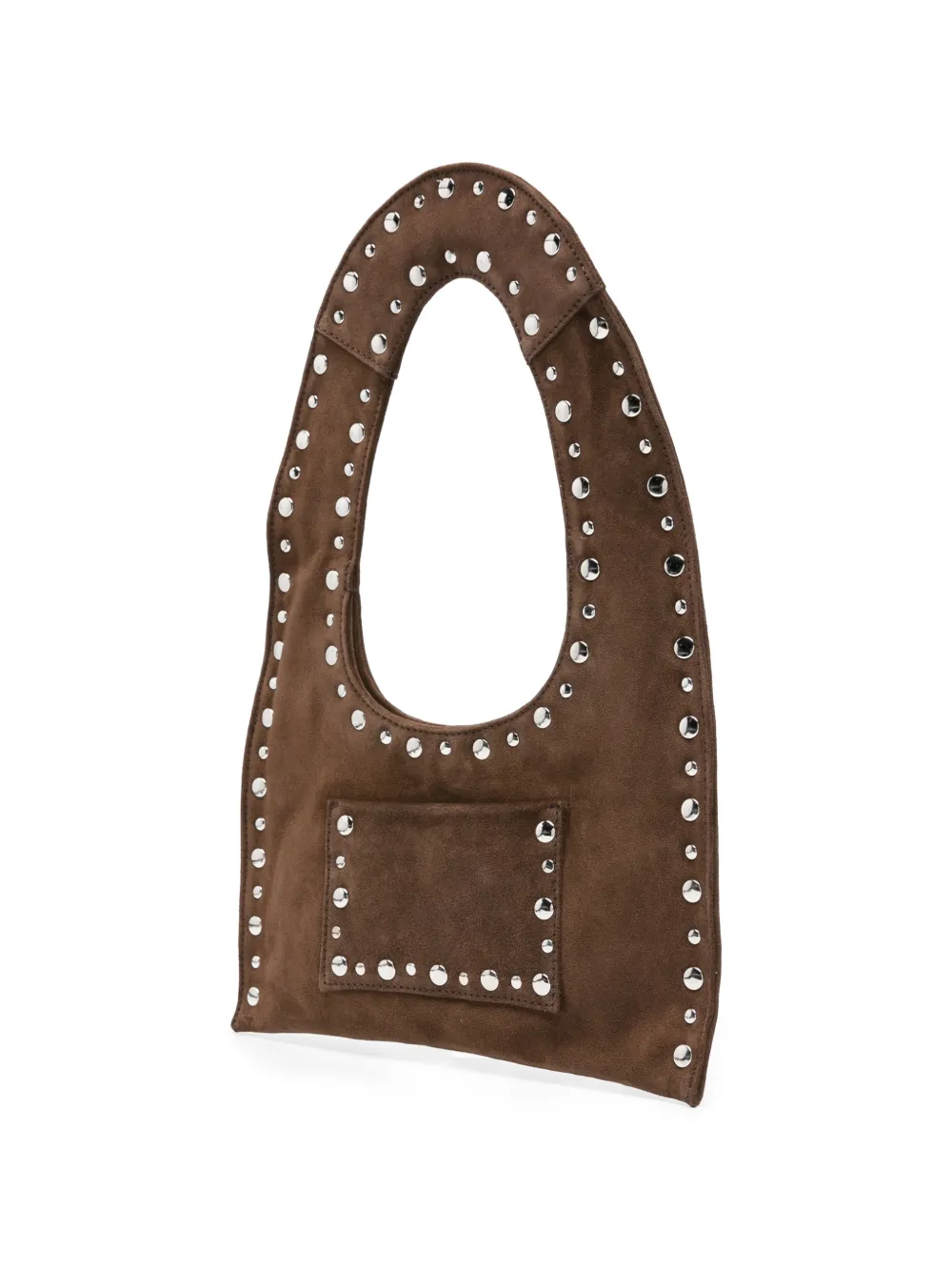  Gimaguas Mini Franca Studded Suede Shoulder Bag - Brown 