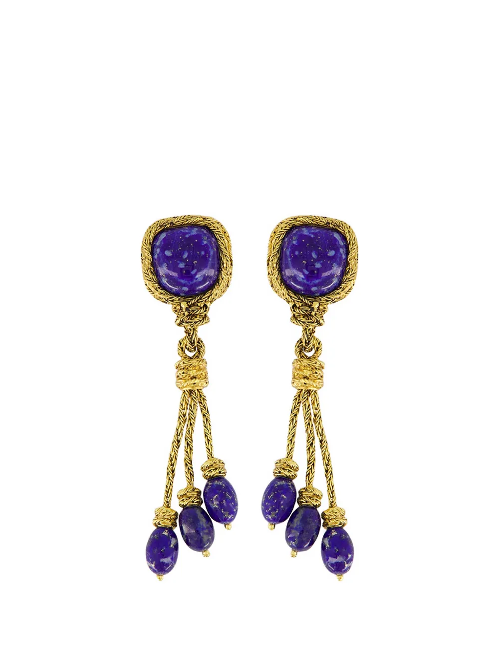 Aurelie Bidermann Orecchini con lapislazzuli - Oro