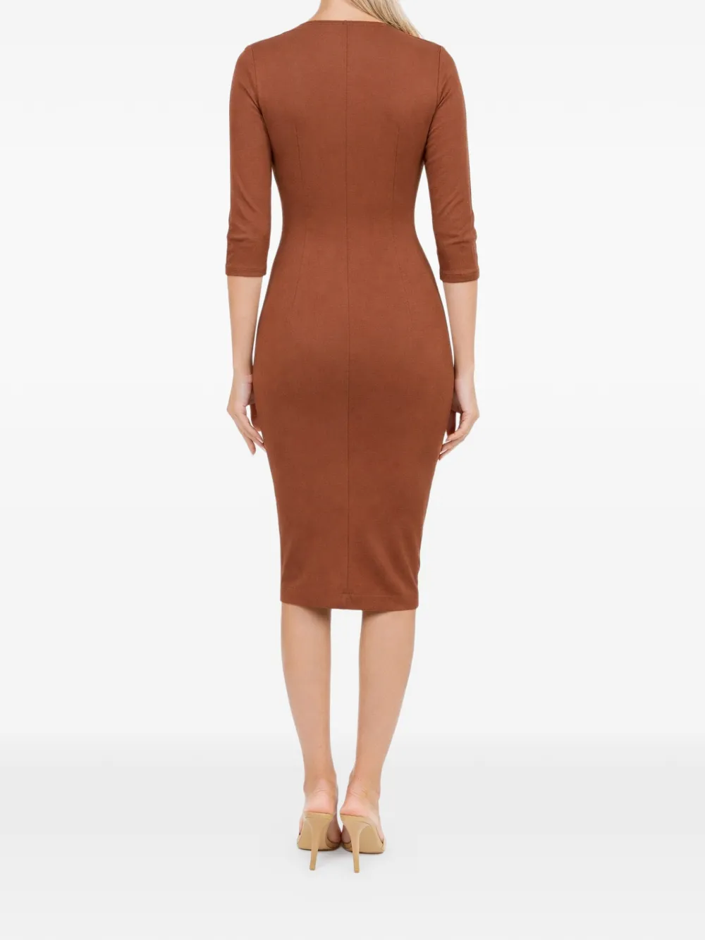 ROSERRY Midi-jurk met rits Bruin