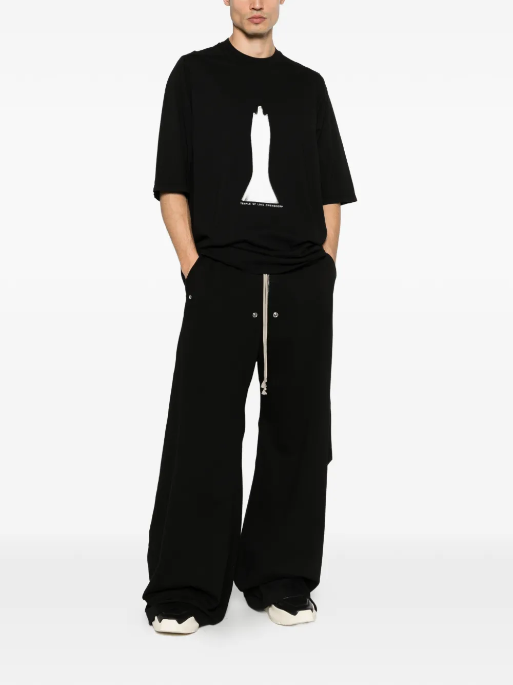 Rick Owens DRKSHDW T-shirt met print Zwart