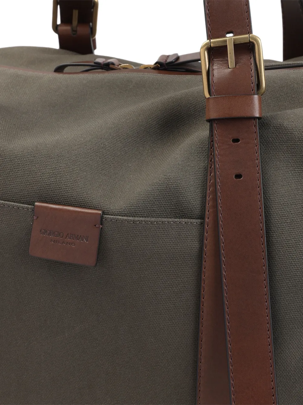  Giorgio Armani Canvas Holdall - Green 